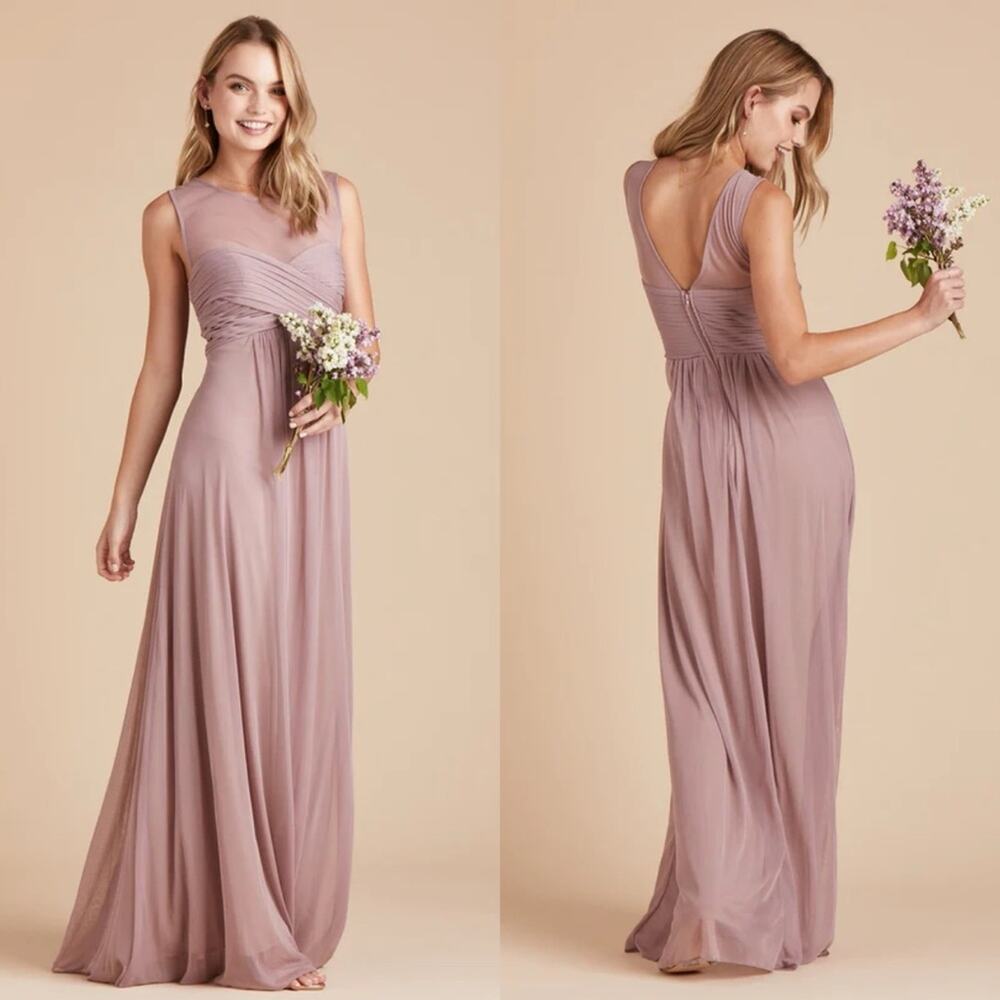 NWT Birdy Grey Ryan Mesh Maxi Dress in Mauve sz S